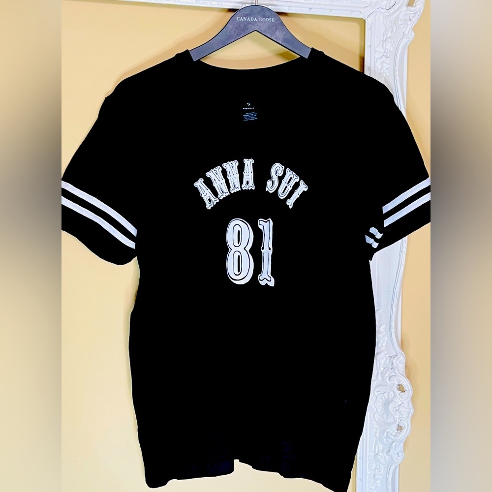 Anna Sui Black Graphic T-Shirt